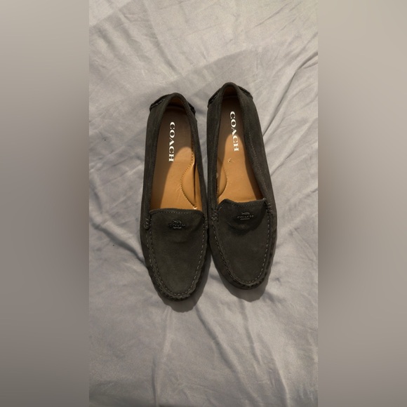 Coach Charcoal Suede Loafers - Picture 1 of 7